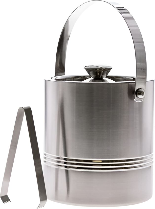Cuisivin - Bel-Air Stainless Steel Double Wall Ice Bucket With Tongs - 6073