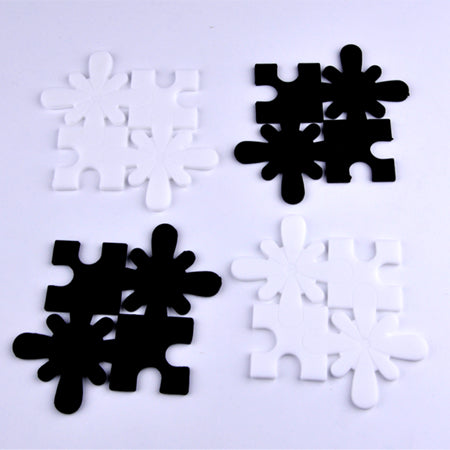 Cuisivin - Black/White Puzzle Coaster, Pack of 4 - 3310BW