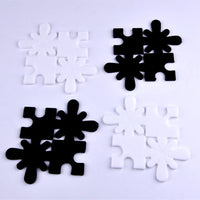 Cuisivin - Black/White Puzzle Coaster, Pack of 4 - 3310BW