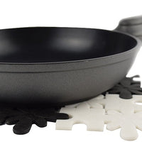 Cuisivin - Black/White Puzzle Coaster, Pack of 4 - 3310BW