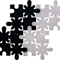 Cuisivin - Black/White Puzzle Coaster, Pack of 4 - 3310BW