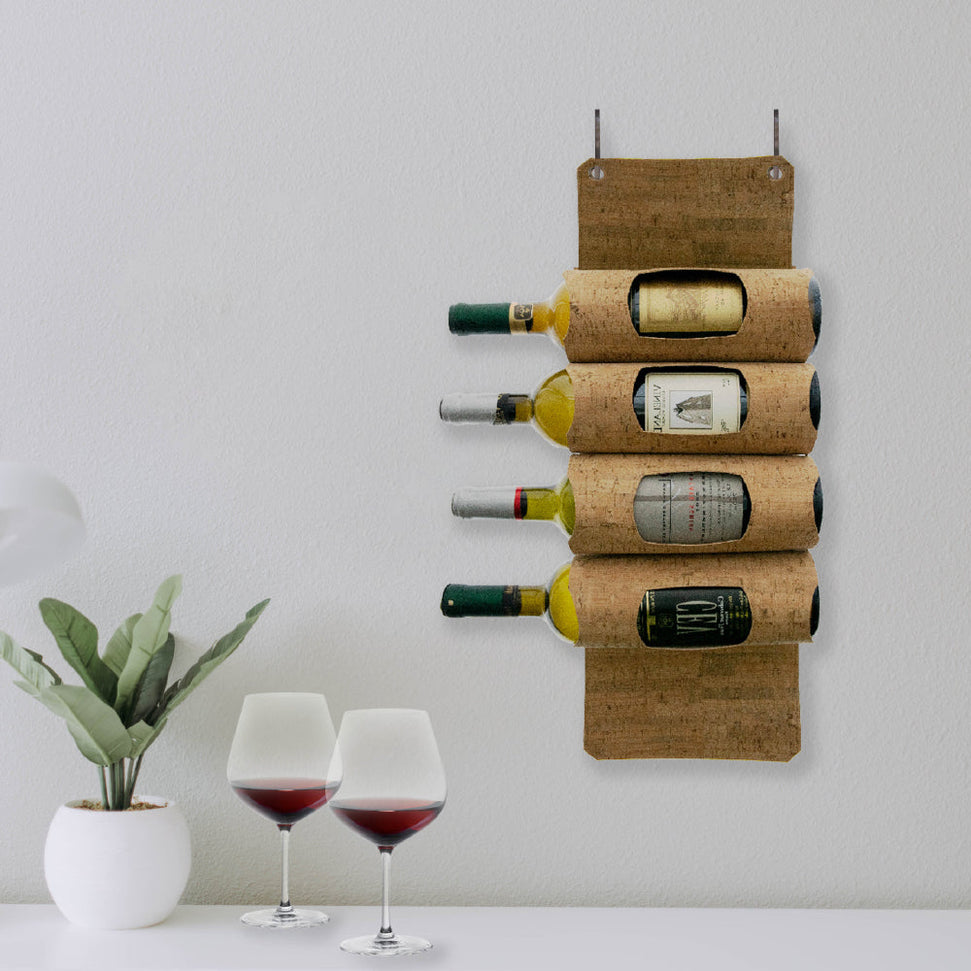 Cuisivin - Corky 4 Wine Bottles Hanging Display - 4692