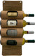 Cuisivin - Corky 4 Wine Bottles Hanging Display - 4692