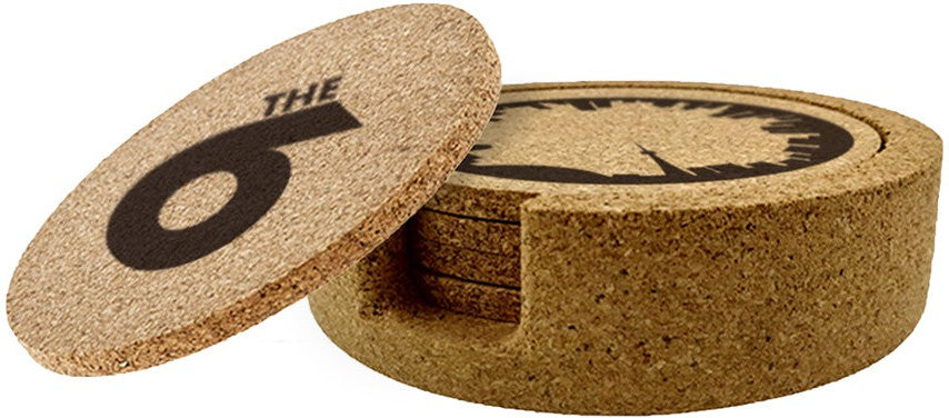 Cuisivin - Corky Round Toronto Print Coaster With Holder, Pack of 4 - 4630TOR