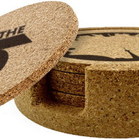 Cuisivin - Corky Round Toronto Print Coaster With Holder, Pack of 4 - 4630TOR