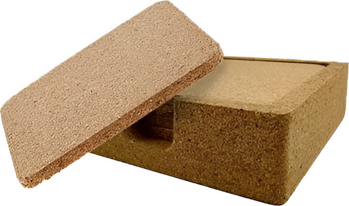 Cuisivin - Corky Square Coaster With Holder, Pack of 4 - 4610