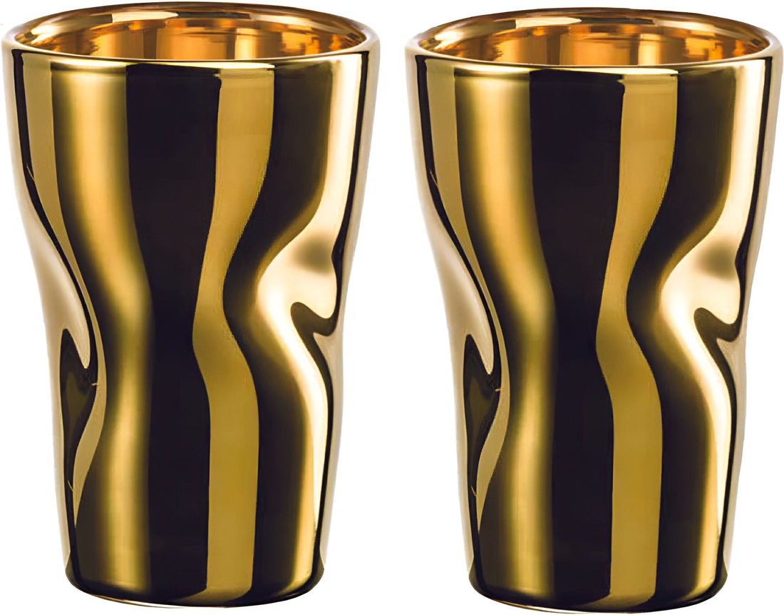 Cuisivin - Eisch 3.38 Oz Unik Gold Espresso Glass, Pack of 2 - 132.8