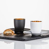 Cuisivin - Eisch 3.38 Oz White Cosmo Espresso Cup with Saucer Gift Tube - 109.7