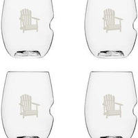Cuisivin - Govino 16 Oz Muskoka Glasses with Chair Print - 3150MUSK