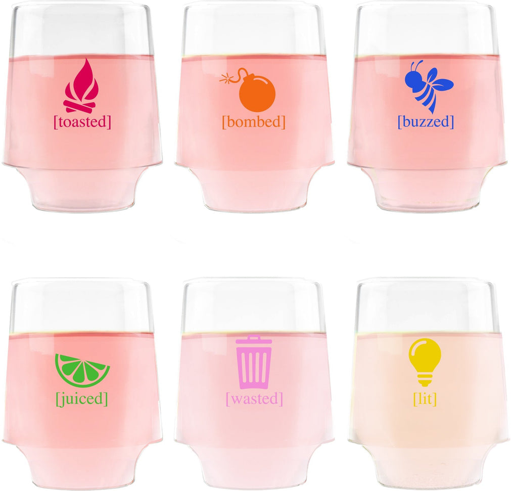 Cuisivin - Patioware 14.5 oz Buzzed Wine Glass, Pack of 6 - 8451BZ