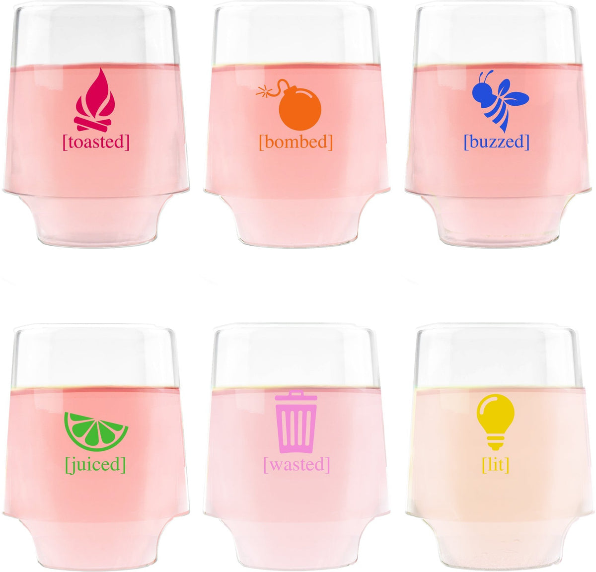 Cuisivin - Patioware 14.5 oz Buzzed Wine Glass, Pack of 6 - 8451BZ