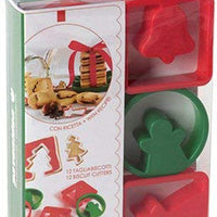 Cuisivin - Pavoni Christmas Cookie Cutters, Pack of 12 - CHRISTMASCOOKIES
