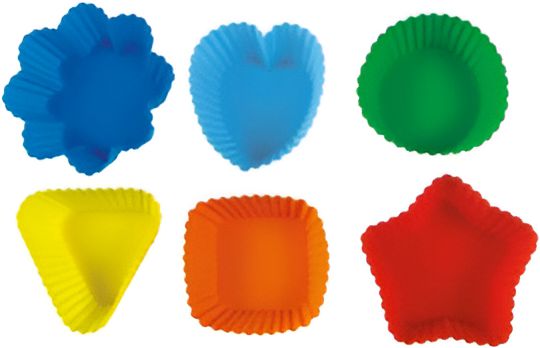 Cuisivin - Pavoni Muffin Liners Assorted Shaped, Pack of 6 - FRMSETPAV