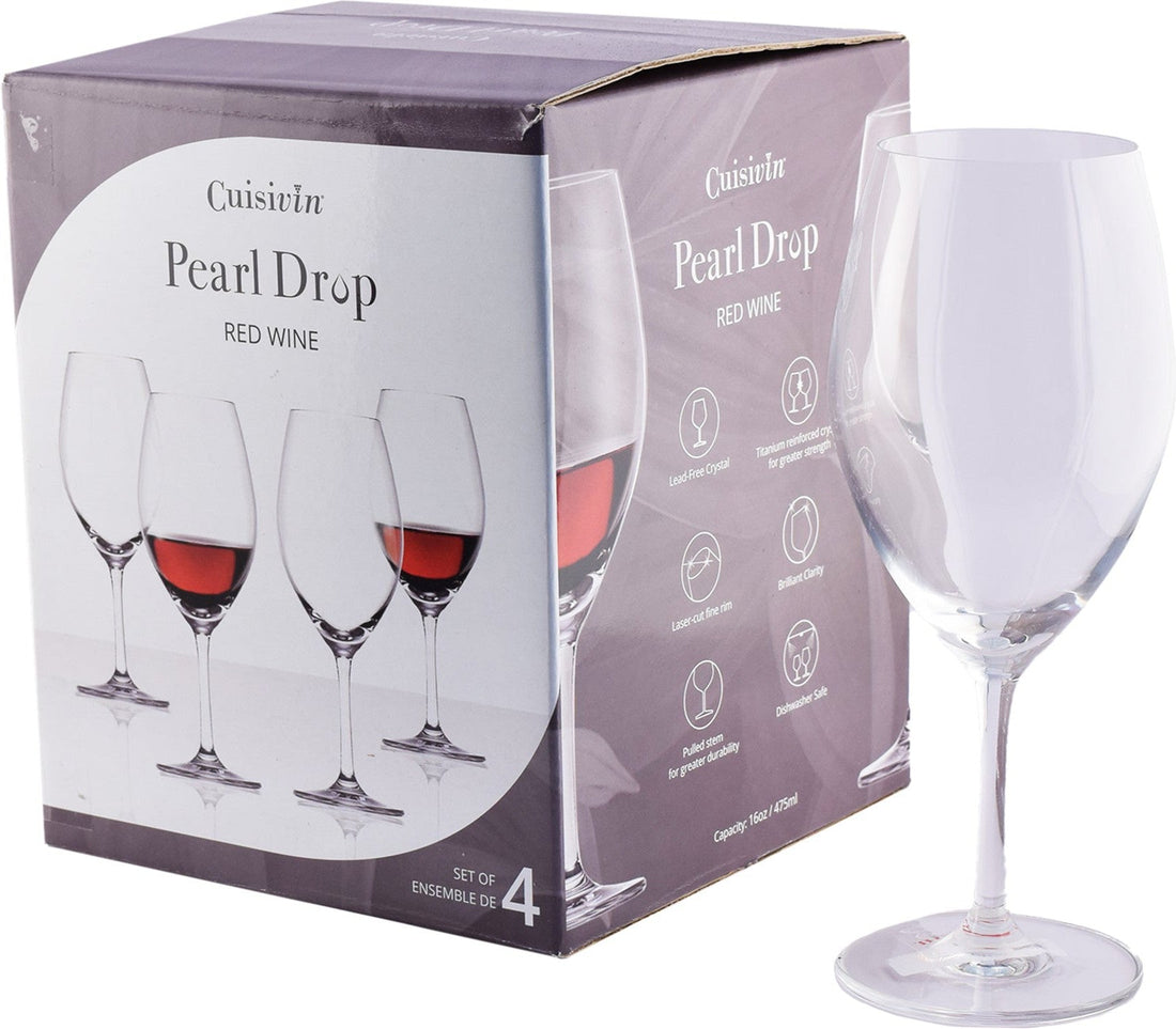 Cuisivin - Pearl Drop 16 oz Red Wine Glass, Pack of 4 - 8330
