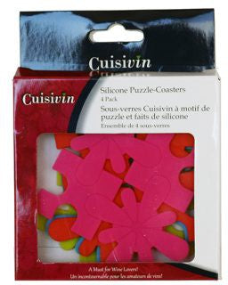 Cuisivin - Puzzle Coaster, Pack of 4 (4 Assorted Colors) - 3310