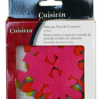Cuisivin - Puzzle Coaster, Pack of 4 (4 Assorted Colors) - 3310
