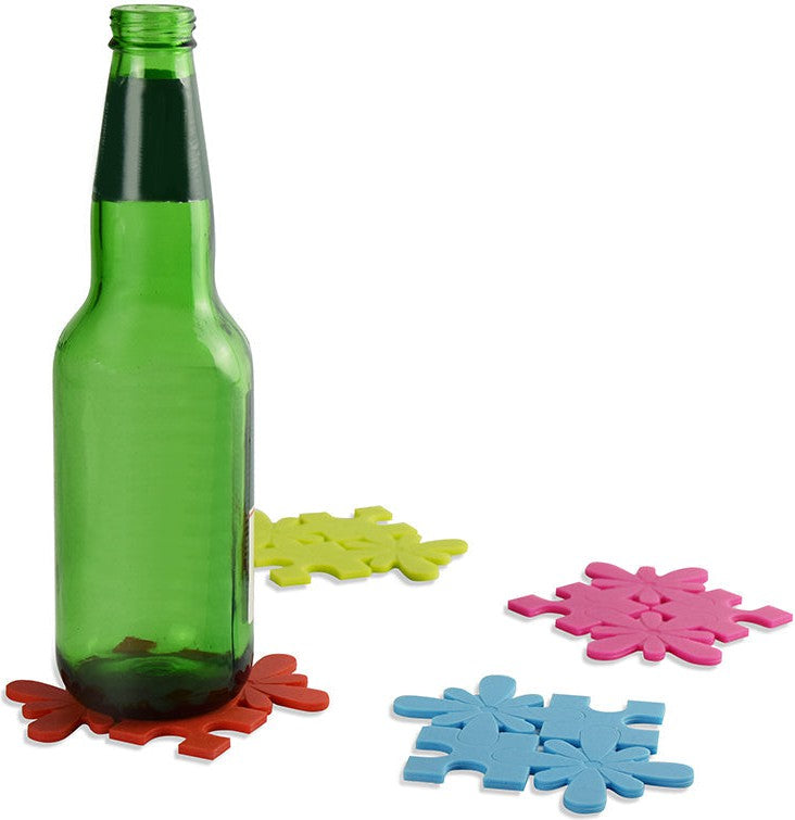 Cuisivin - Puzzle Coaster, Pack of 4 (4 Assorted Colors) - 3310