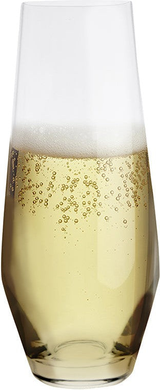Cuisivin - Stemless 9.5 oz Casual Flute Glass, Pack of 6 - 8134B