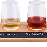 Cuisivin - Tasting Flight Board With Slate and 1 Soap Stone Marker - 3321