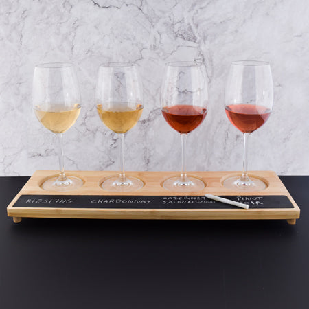 Cuisivin - Tasting Flight Board With Slate and 1 Soap Stone Marker - 3321