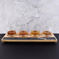Cuisivin - Tasting Flight Board With Slate and 1 Soap Stone Marker - 3321
