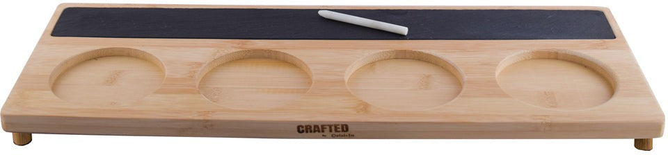 Cuisivin - Tasting Flight Board With Slate and 1 Soap Stone Marker - 3321