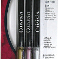 Cuisivin - Wine Glass Metallic Markers, Pack of 3 Pk - 3305