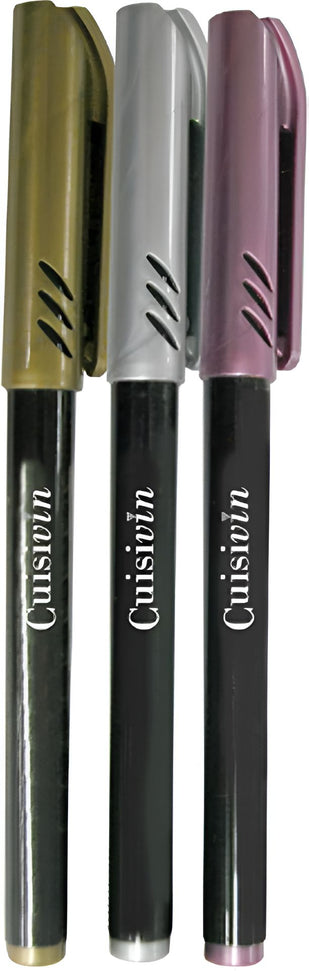 Cuisivin - Wine Glass Metallic Markers, Pack of 3 Pk - 3305