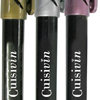 Cuisivin - Wine Glass Metallic Markers, Pack of 3 Pk - 3305