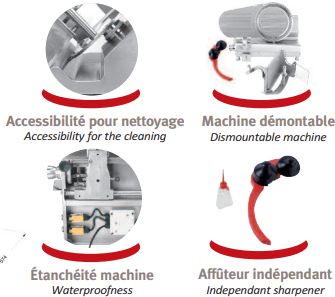 DADAUX - 230 V Stainless Steel 300 Semi Auto Slicer - MAJORSLICE300SEMI
