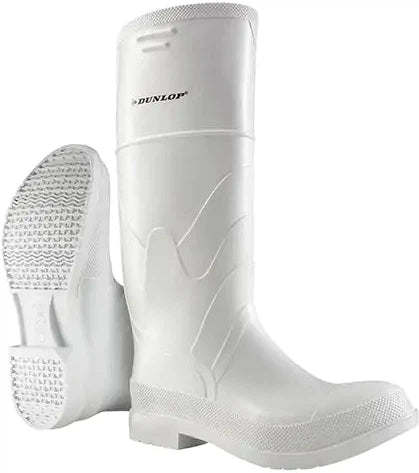 DUNLOP - Size 8 PVC White Boots - SC575