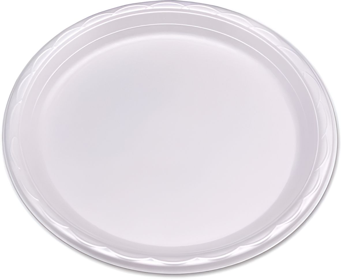 D&W Fine Pack - 10.25" White Envirofoam Plate, 1000/Cs - FP10-500