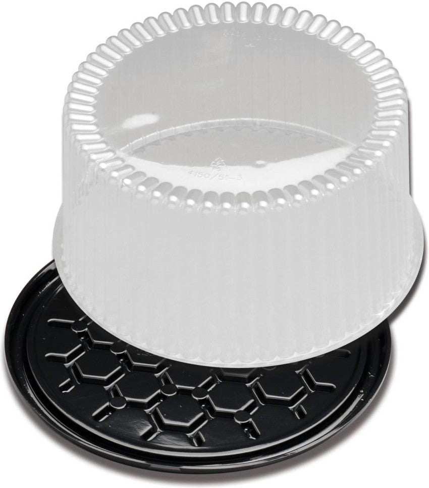 D&W Fine Pack - 8" Polystyrene Cake Dome/Base Combo, 160/Cs - G23-1