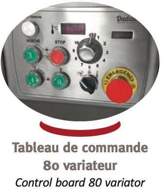 Dadaux - 120 L Stainless Steel Titane Variator Bowl Cutter - TITANE-120-V