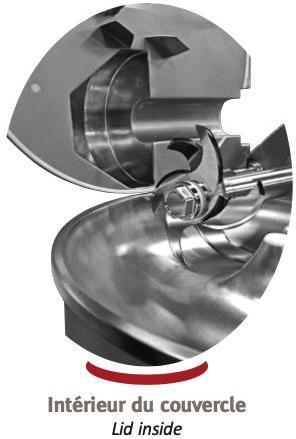 Dadaux - 40 L Stainless Steel Bowl Cutter on Adjustable Feet - TITANE-40-2