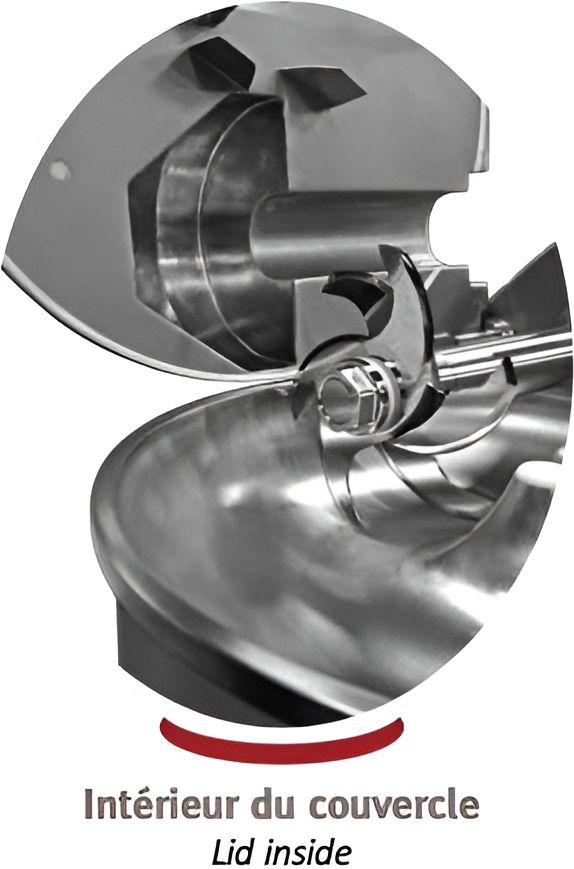Dadaux - 40 L Stainless Steel Variator Bowl Cutter with Adjustable Feet - TITANE-45-V