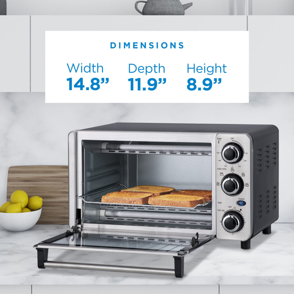 Danby - 0.4 cu.ft. 4 Slice Countertop Toaster Oven in Stainless Steel - DBTO0412BBSS