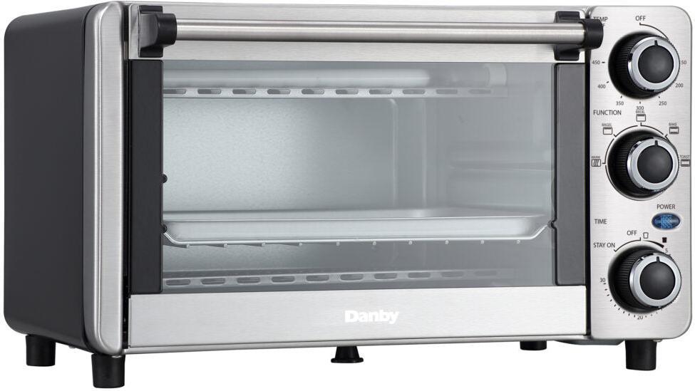 Danby - 0.4 cu.ft. 4 Slice Countertop Toaster Oven in Stainless Steel - DBTO0412BBSS