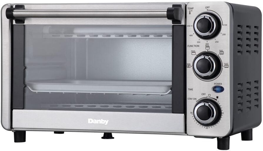 Danby - 0.4 cu.ft. 4 Slice Countertop Toaster Oven in Stainless Steel - DBTO0412BBSS