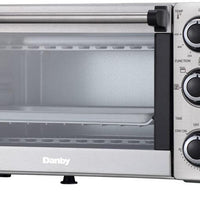 Danby - 0.4 cu.ft. 4 Slice Countertop Toaster Oven in Stainless Steel - DBTO0412BBSS