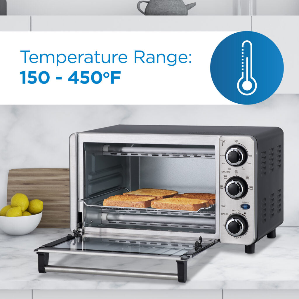 Danby - 0.4 cu.ft. 4 Slice Countertop Toaster Oven in Stainless Steel - DBTO0412BBSS