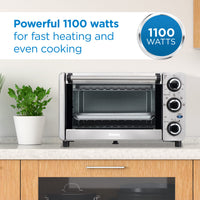 Danby - 0.4 cu.ft. 4 Slice Countertop Toaster Oven in Stainless Steel - DBTO0412BBSS