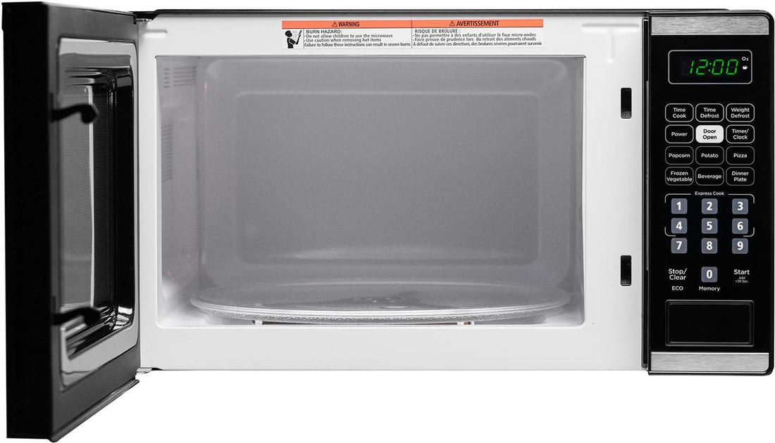 Danby - 0.7 cu.ft. Black & Stainless Steel Countertop Microwave - DBMW0722BBS