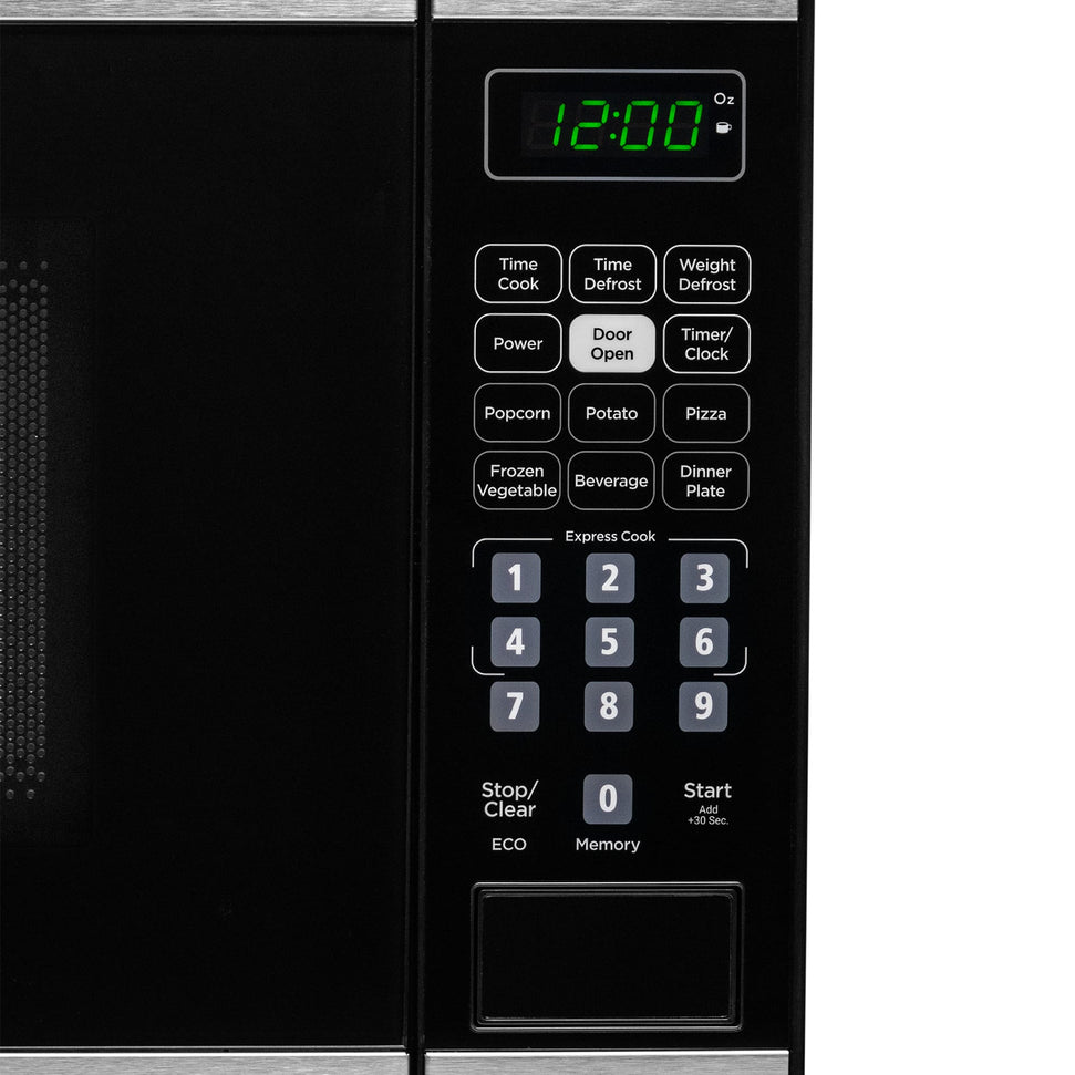 Danby - 0.7 cu.ft. Black & Stainless Steel Countertop Microwave - DBMW0722BBS
