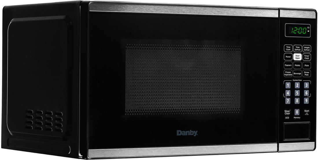 Danby - 0.7 cu.ft. Black & Stainless Steel Countertop Microwave - DBMW0722BBS