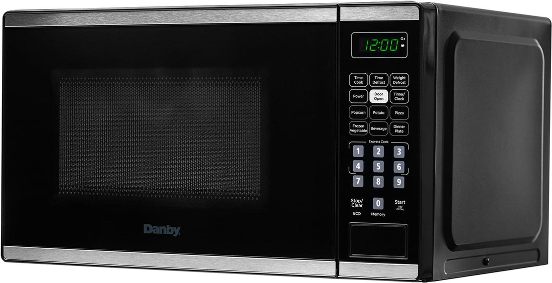 Danby - 0.7 cu.ft. Black & Stainless Steel Countertop Microwave - DBMW0722BBS