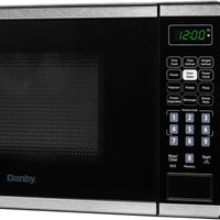 Danby - 0.7 cu.ft. Black & Stainless Steel Countertop Microwave - DBMW0722BBS