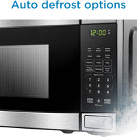 Danby - 0.7 cu.ft. Black & Stainless Steel Countertop Microwave - DBMW0722BBS