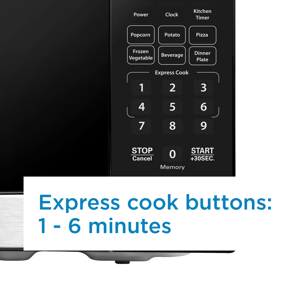 Danby - 0.7 cu.ft. Black & Stainless Steel Countertop Microwave - DBMW0722BBS