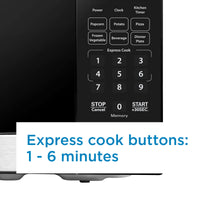 Danby - 0.7 cu.ft. Black & Stainless Steel Countertop Microwave - DBMW0722BBS